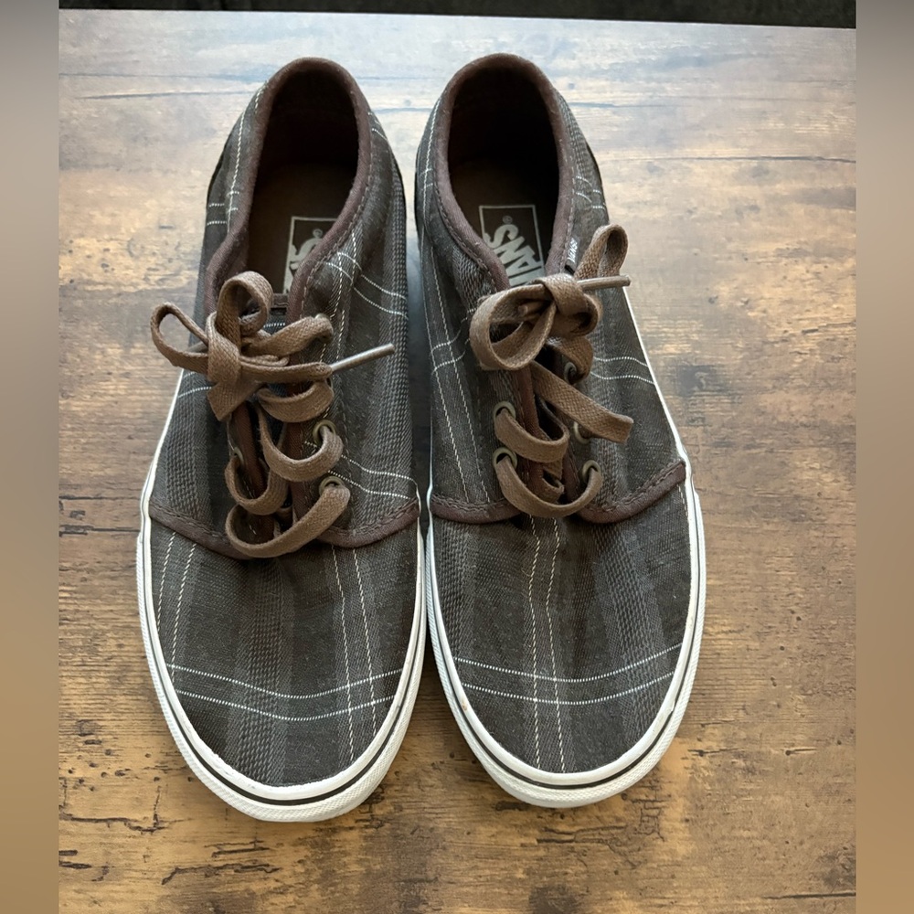 Vans Men's Brown Checkered Sneakers